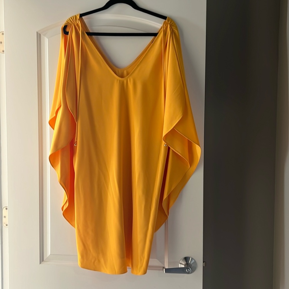 Trina Turk NWT mustard yellow caftan